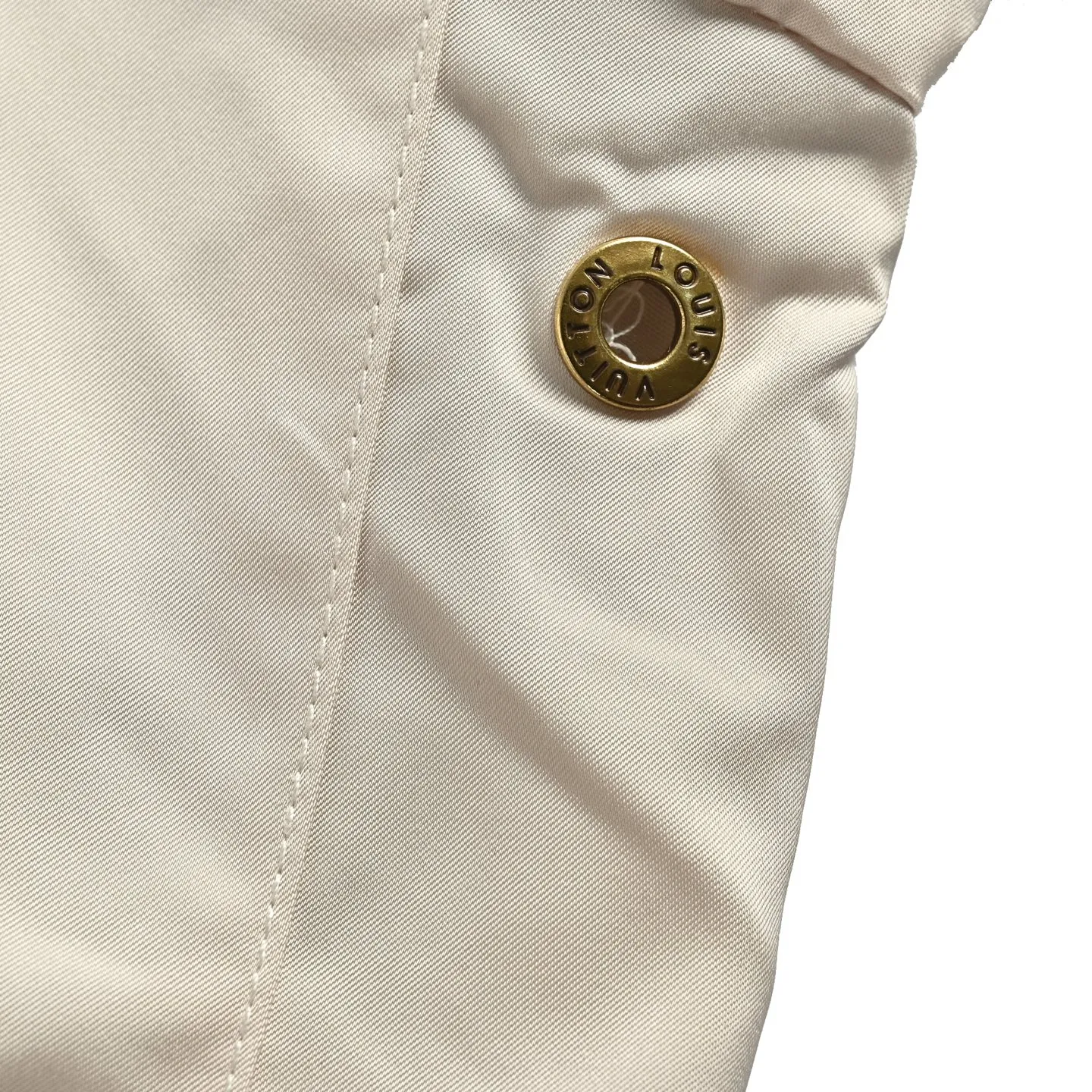 Louis Vuitton/Louis Vuitton leather logo silk satin sports coat